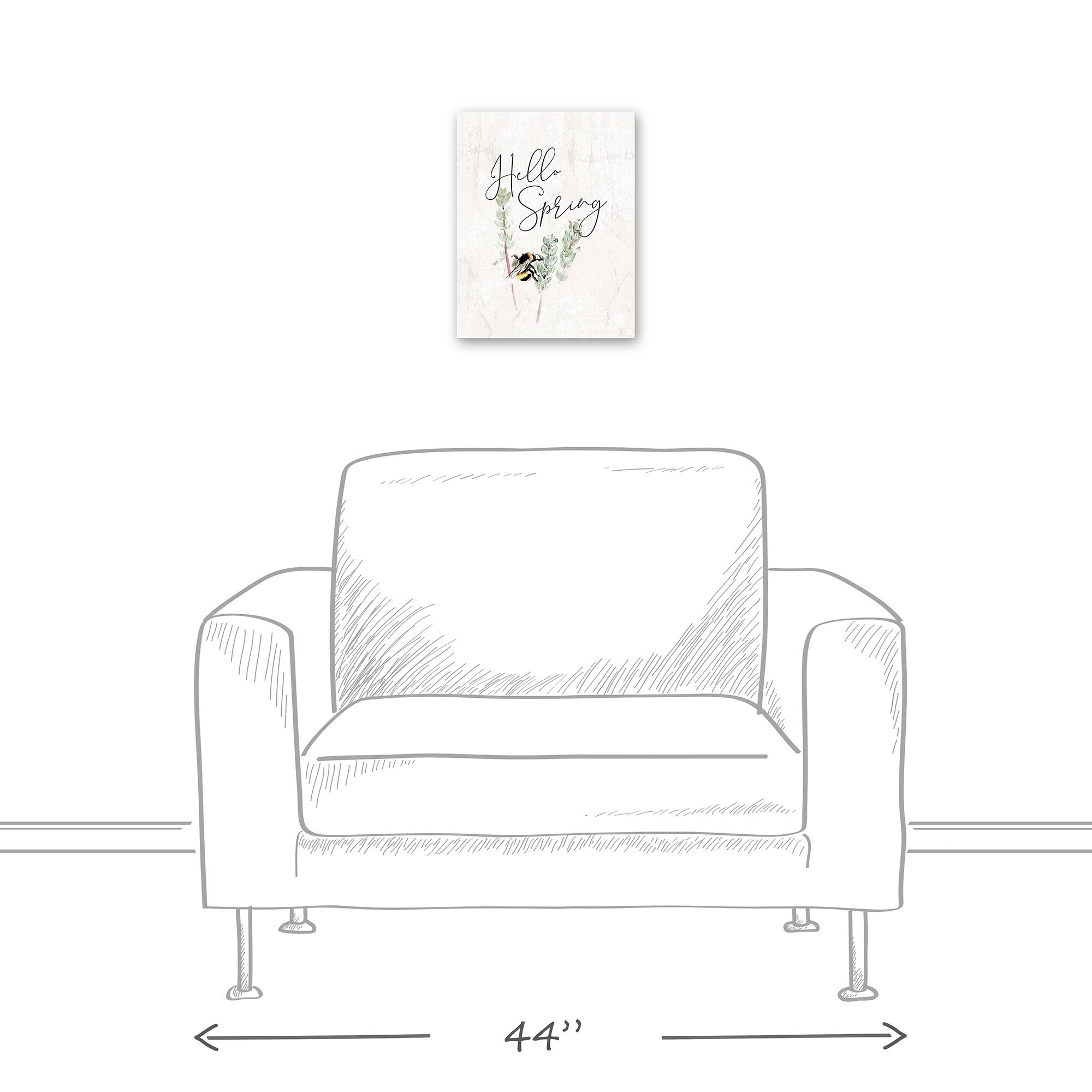 Hello Spring Bee 11" x 14" Canvas Wall Art